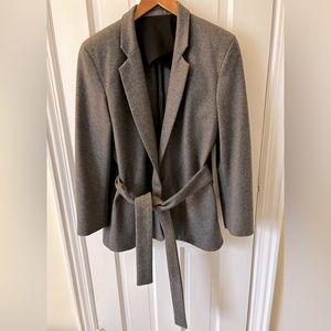 Acne Grey Melton Wool Jacket - Size EU 40 (US 8)
